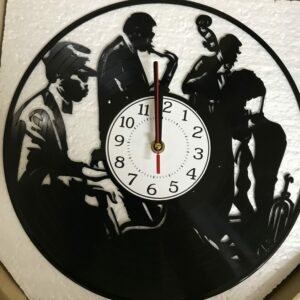 Jazz music vinyl record wall clock