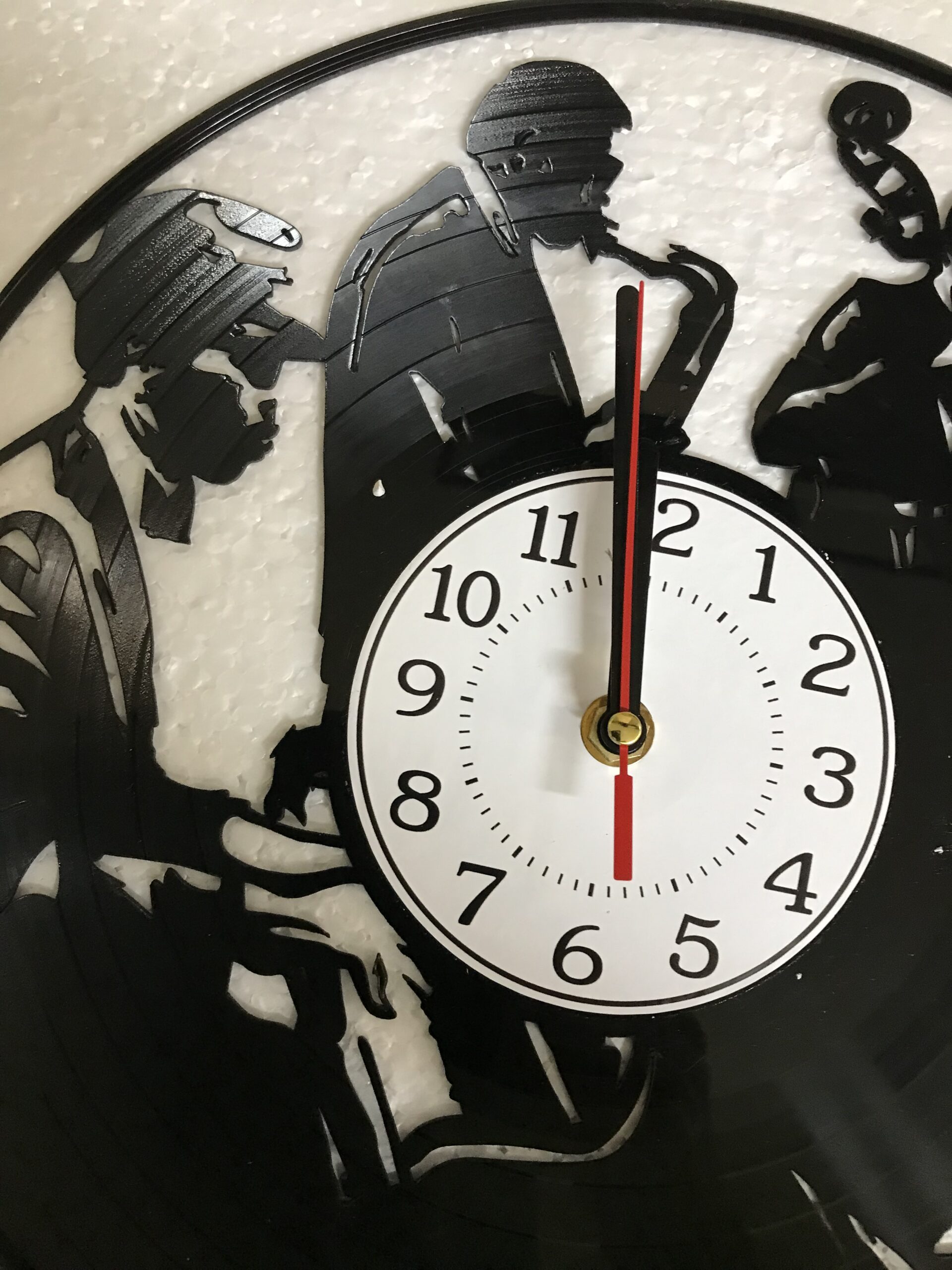 Jazz music vinyl record wall clock
