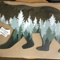 Forest bear bear wall wall sign