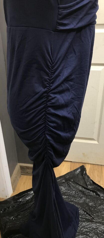PinkBlush Navy Draped Maternity Nursing Maxi Dress Women’s Sz M – NEW - Image 4