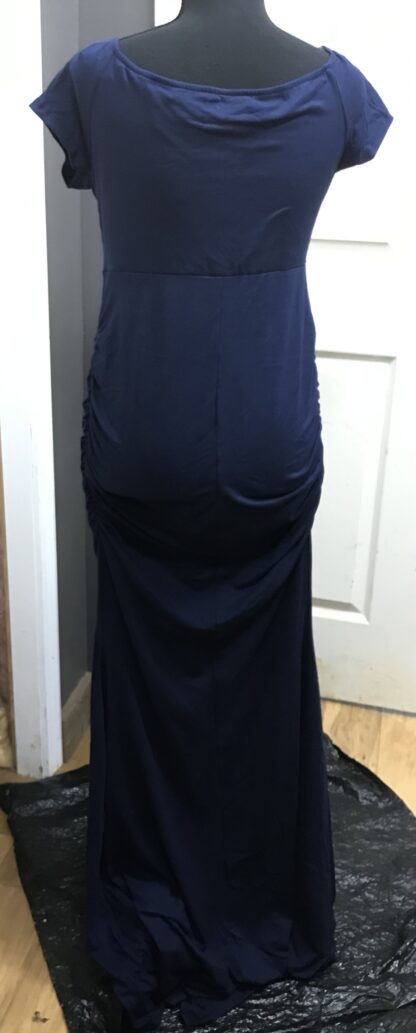 PinkBlush Navy Draped Maternity Nursing Maxi Dress Women’s Sz M – NEW - Image 5