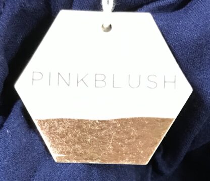 PinkBlush Navy Draped Maternity Nursing Maxi Dress Women’s Sz M – NEW - Image 6