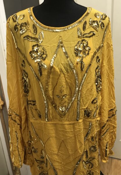 Letmebe Anthropologic Gold Color Sz XL Dress or Costume Long NEW - Image 3