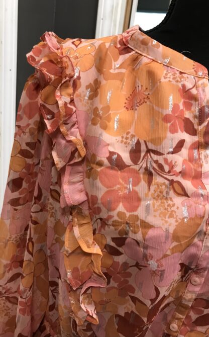 LC Lauren Conrad Floral Ruffle Mini Dress Women’s Sz XXL Long Sleeve NO BELT NEW - Image 4