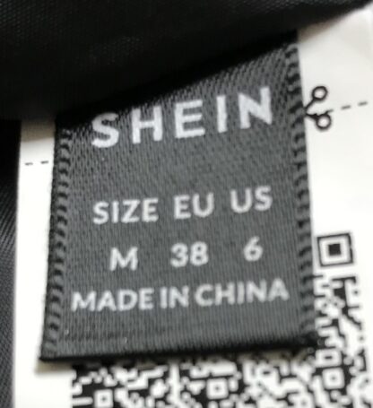 Shein Soft Black Corduroy Zip Vest Women’s Sz M (6) Collared 100% Polyester NEW - Image 4