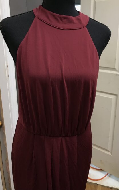 Venus Long Drape Maxi Dress Wine Color Women’s Sz L Polyester/Elastane – NEW - Image 6