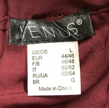 Venus Long Drape Maxi Dress Wine Color Women’s Sz L Polyester/Elastane – NEW - Image 7