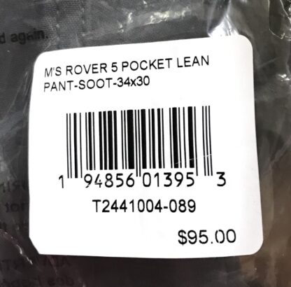 Toad&Co Men’s Rover 5 Pocket Lean Pants Soot Gray Sz 34/30 Nylon Blend – NEW - Image 11