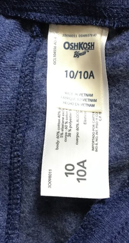 OshKosh B’Gosh Blue Sweatpants Kids Boys Girls Sz 10 Jogger Pants – NEW - Image 5