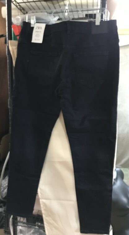 Zara Women’s Black Skinny Fit Pants Mid Rise Ankle Length Stretch Sz 12 – NEW - Image 3