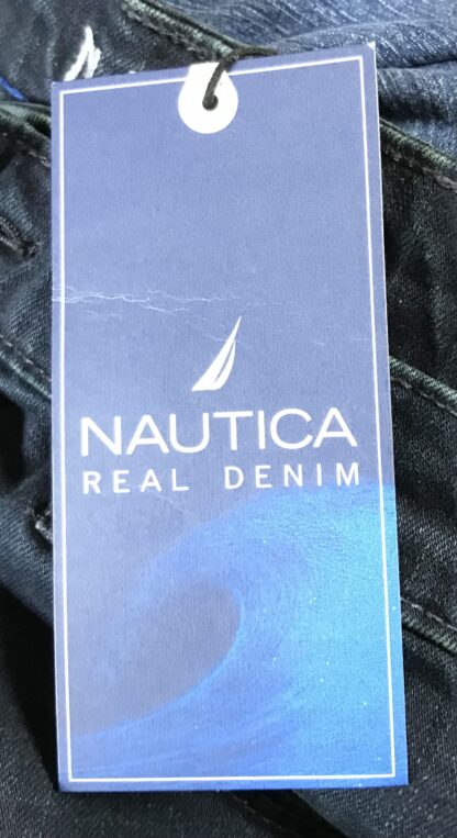 Vintage Nautica Real Denim Jeans Straight Fit Sz 36×30 Black Lagoon Wash NEW - Image 8