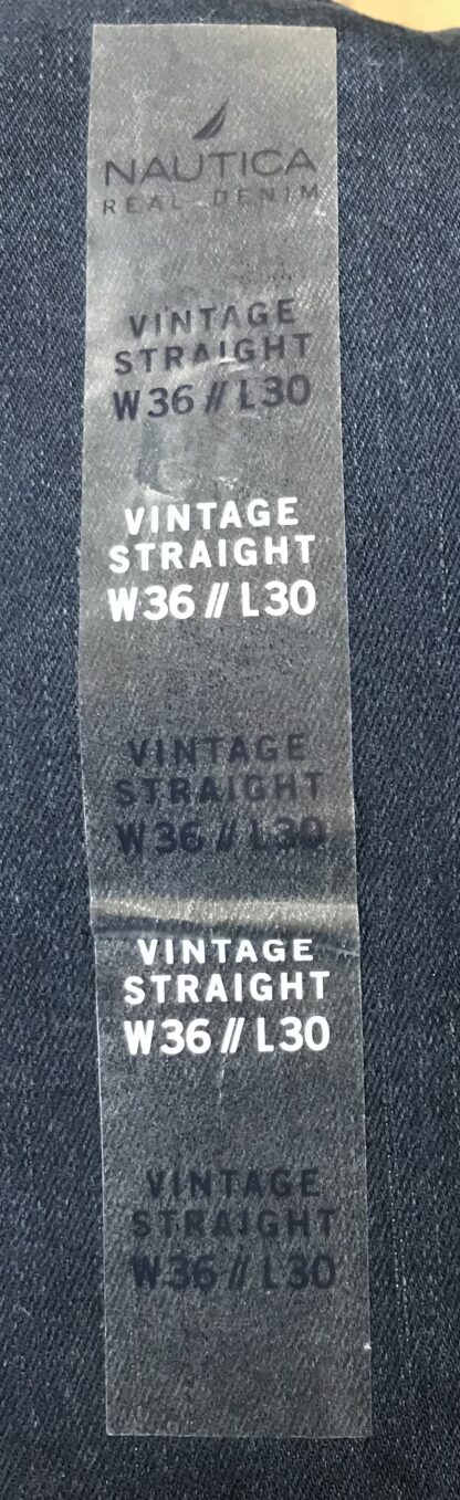 Vintage Nautica Real Denim Jeans Straight Fit Sz 36×30 Black Lagoon Wash NEW - Image 11