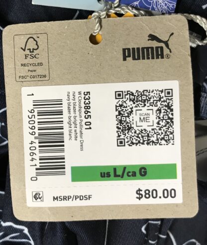 Puma Cloudspun Madison Dress L Black Soft Stretch Moisture Wicking NEW - Image 7