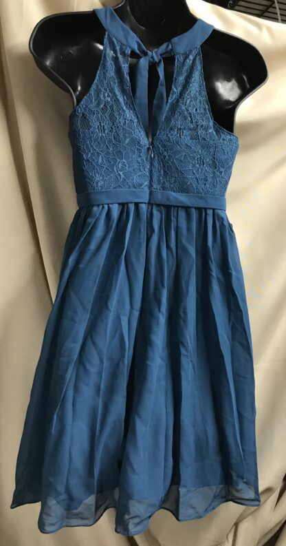 Azazie Andalise Junior Bridesmaid Dress – Size J12 – Ink Blue – NEW - Image 3