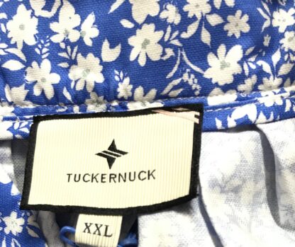 Tuckernuck Finley Flutter Sleeve Top XXL Blue Ditsy Blooms Cotton NEW - Image 4