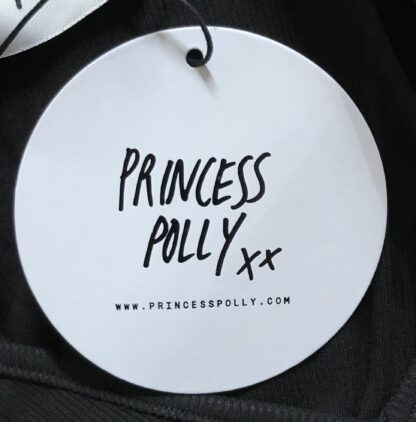 Princess Polly Noa XX Midi Dress Black Sz 8 Ribbed Cut Out Side Split NEW - Image 8