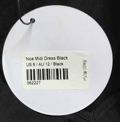 Princess Polly Noa XX Midi Dress Black Sz 8 Ribbed Cut Out Side Split NEW - Image 9