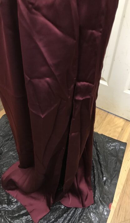 Azazie Aqua Stretch Satin Dress Cabernet Wine Color Sz A0 NEW - Image 5
