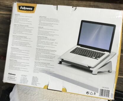 Fellowes Laptop Riser Stand 17" Adjustable Ergonomic Support Black Chrome NEW - Image 5