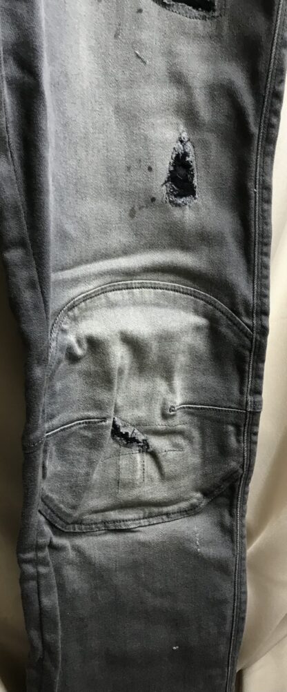 G-Star RAW 5620 3D Zip Knee Skinny Jeans 38x36 Sunfaded Cement NEW - Image 6