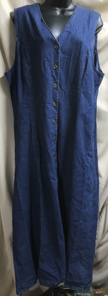 Alfred Dunner Blue Denim Jumper Dress Size 18 – 100% Cotton - Image 8