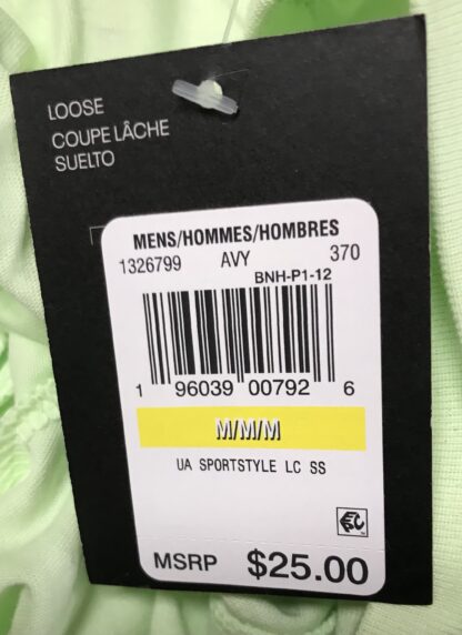 Under Armour Men’s Sportstyle Loose Light Green T-Shirt Sz M – NEW - Image 7