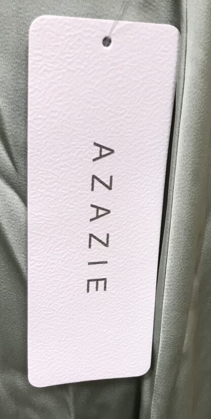 Azazie Lani Agave Light Green Stretch Satin Dress Sz A12 – NEW - Image 5