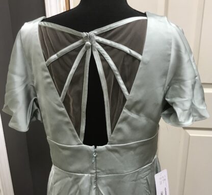 Azazie Lani Agave Light Green Stretch Satin Dress Sz A12 – NEW - Image 8