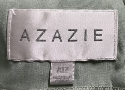 Azazie Lani Agave Light Green Stretch Satin Dress Sz A12 – NEW - Image 9