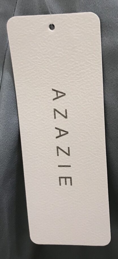 Azazie Elma Dusty Blue Stretch Satin Formal Dress Sz A6 – NEW - Image 3