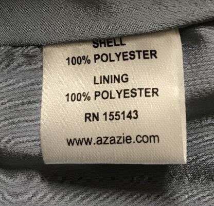 Azazie Elma Dusty Blue Stretch Satin Formal Dress Sz A6 – NEW - Image 7