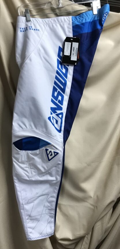 Syncron 2023 CC Race Grade Pants Blue/White Size 32 – NEW - Image 4