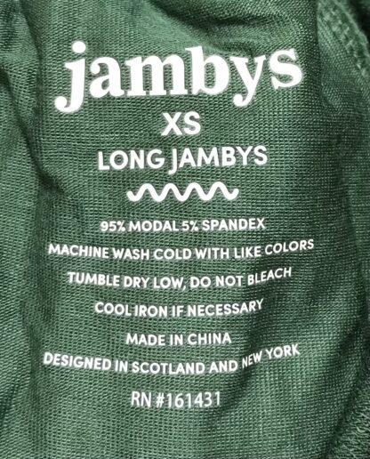 Jambys XS Long Pants Forest Green Modal Blend w/ Pockets – NEW - Image 6