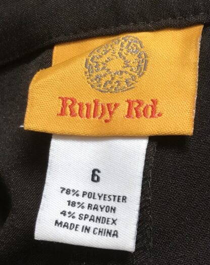 Ruby Rd Women’s Espresso Brown Pants Size 6 – Stretch Blend – NEW - Image 6