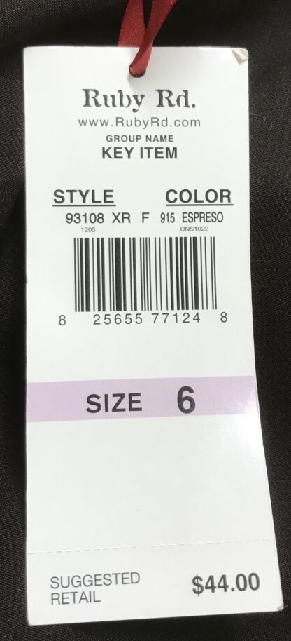 Ruby Rd Women’s Espresso Brown Pants Size 6 – Stretch Blend – NEW - Image 8
