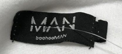 BoohooMAN White Basic Over-The-Head Hoodie Size Large – NEW - Image 4