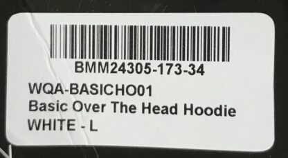 BoohooMAN White Basic Over-The-Head Hoodie Size Large – NEW - Image 6