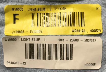 Gildan Heavy Blend Hoodie “Aw-Jeez…Fargo” Light Blue Sz L – NEW - Image 4