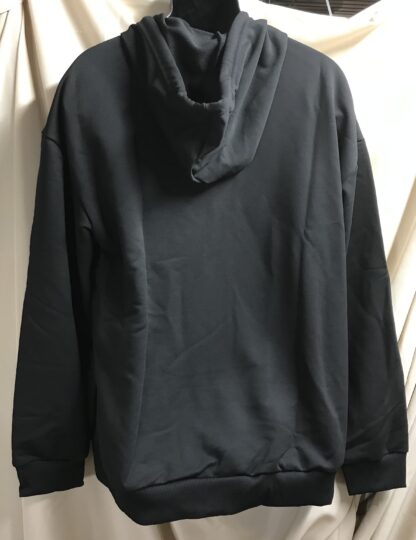 Shein Boys Black Reflective Graphic Hoodie Sz XL – Japanese Text NEW - Image 3