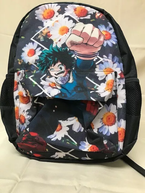 Izuku midoriya backpack flowers hero