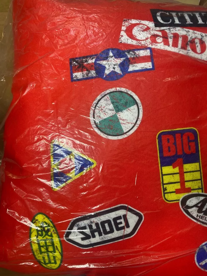 Throw pillow item distressed bike