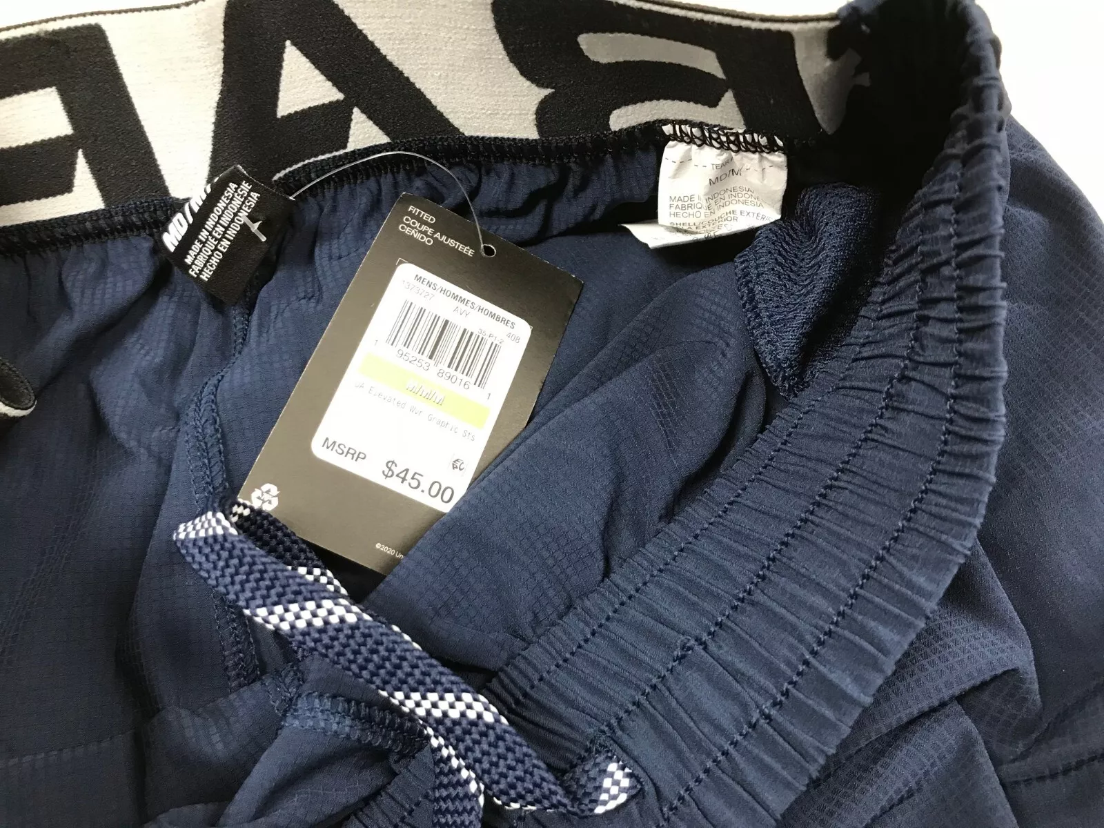 Blue fitted item shorts navy