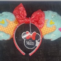 Minnie mouse disney ears neon tuesday