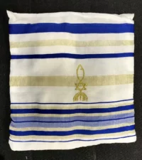 Shawl storage storage case blue gold