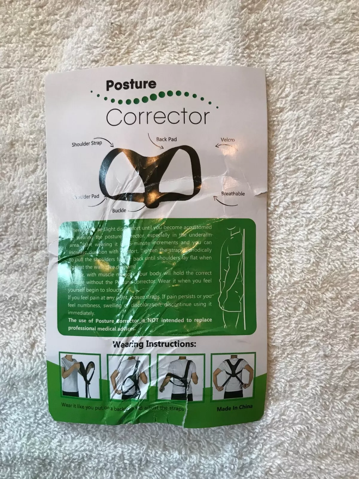 Item posture corrector corrector black