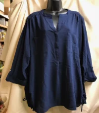 Roz ali side tie blouse navy