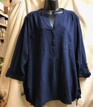 Roz ali side tie blouse navy