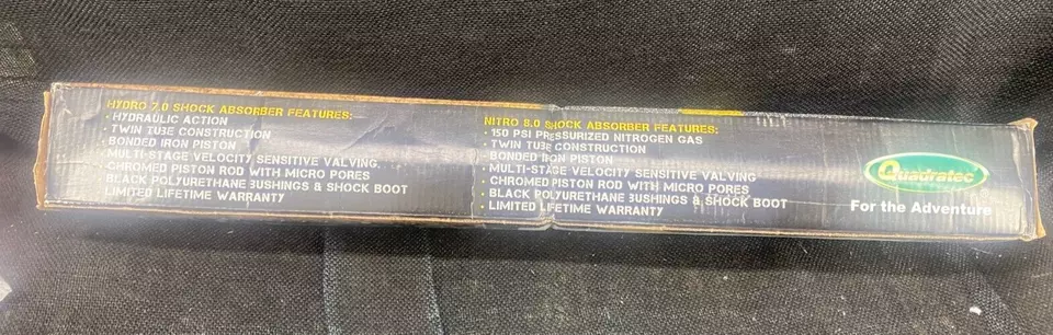 Shock absorber maximum duty item