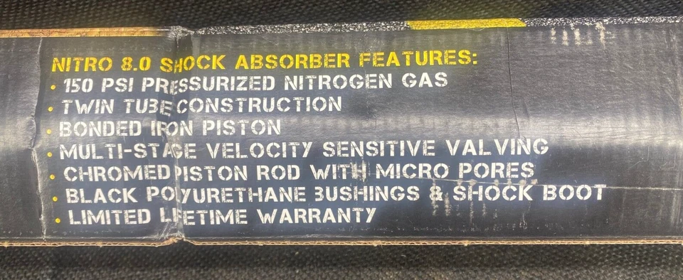 Shock absorber maximum duty item