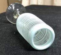 Hand blown martini stem vase white